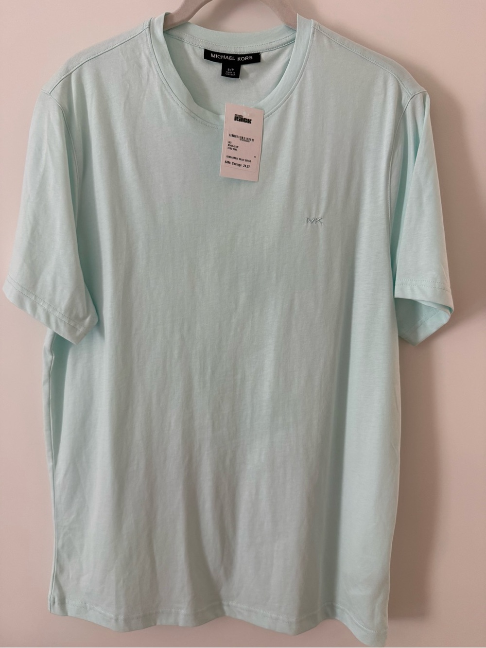 Michael Kors Light Mint Crew Neck Short Sleeve Tee